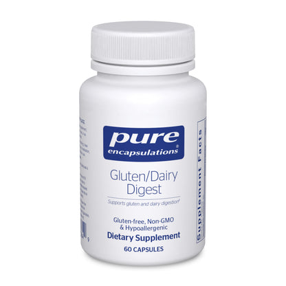 Pure Encapsulations Gluten/Dairy Digest | Unique Mix of Enzymes to Support Healthy Gluten and Dairy Digestion* | 60 Capsules - Nirvana Guru