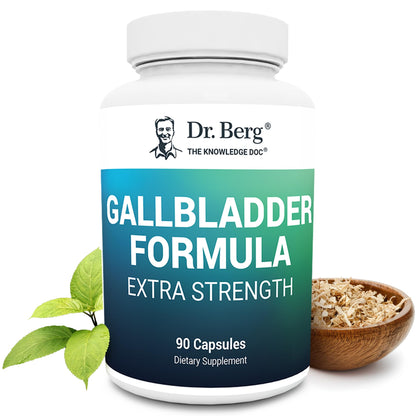 Dr. Berg Gallbladder Formula Extra Strength - with Ox Bile Powder and Conjugated Bile Acid - Digestive Enzymes Proprietary Blend - Full 45-Day Supply - 90 Vegetable Capsules - Nirvana Guru