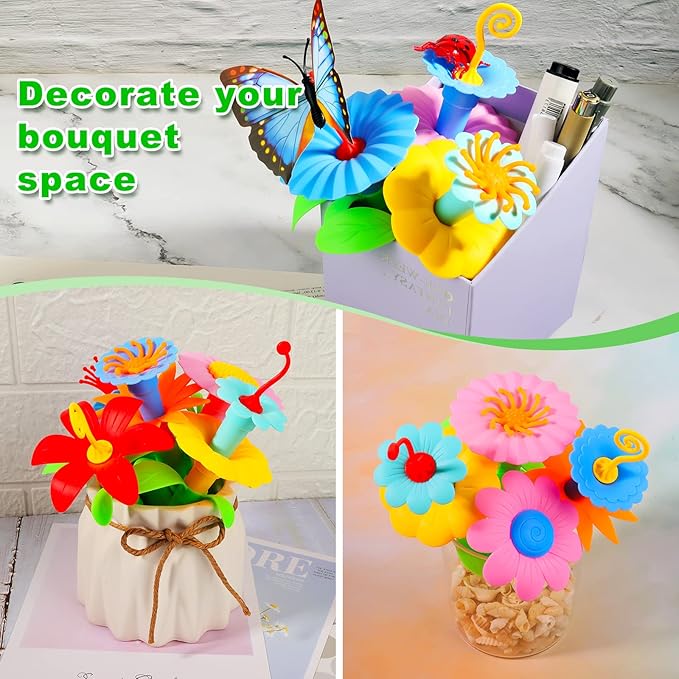 Toys Gifts for 2 3 4 5 6 Years Old Toddler Girls Boys, 156 PCS Insect Flower Garden Building Educational STEM Learning Pretend Play Gardening Set, Christmas Birthday Gifts for Preschool Kids Age 2+ nirvanaguru