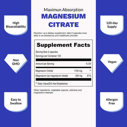 UpNourish Magnesium Supplement - 10 in 1 Magnesium Complex - Full Spectrum Magnesium Mineral Supplements with Glycinate, Citrate, Taurate, Malate, Carbonate, Oxide and More, 240 Vegan Capsules Nirvana Guru