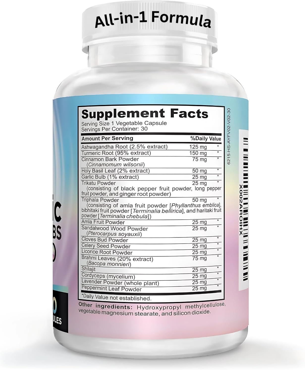 Ayurvedic Herbs (All-in-1) Supplement Blend - Ayurveda Mind Body Spirit Herbal Complex Pills with 17 Active Ingredients - Natural Ayurvedic Supplements | 30-Day Supply | 30 Capsules Nirvana Guru