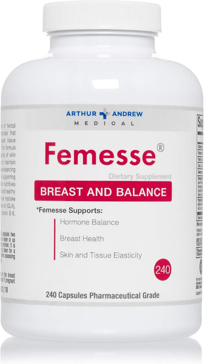 Arthur Andrew Medical, Femesse, Breast and Balance, Beauty and Hormone Support, Vegan, Gluten Free, 240 Capsules (60 Servings) Nirvana Guru