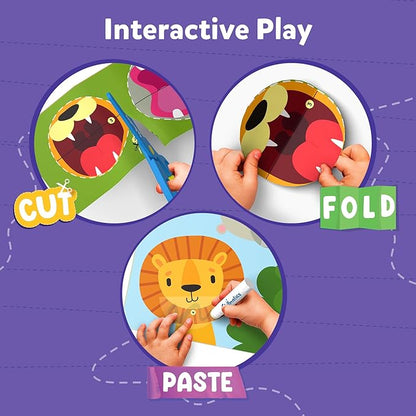 Skillmatics Scissor Skills Activity Book - Snip Snip, 25 Fun Cutting & Creative Activities for Preschoolers, 2 Child-Safe Scissors, Fine Motor Skills Craft Kit, Gifts for Kids Ages 3, 4, 5, 6, 7 nirvanaguru