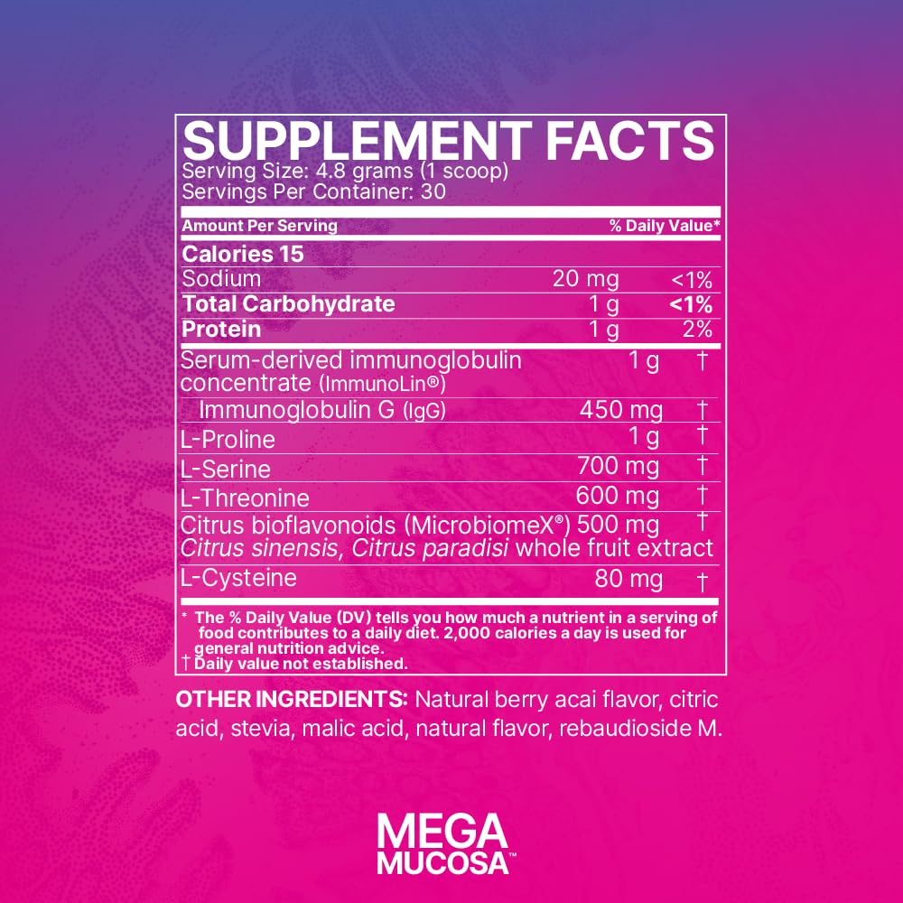 Microbiome Labs MegaMucosa - Amino Acids Supplement with Dairy-Free Immunoglobulins - Gut Health + Immune Support for Women & Men - for Complete Mucosal Support (180 Capsules) Nirvana Guru