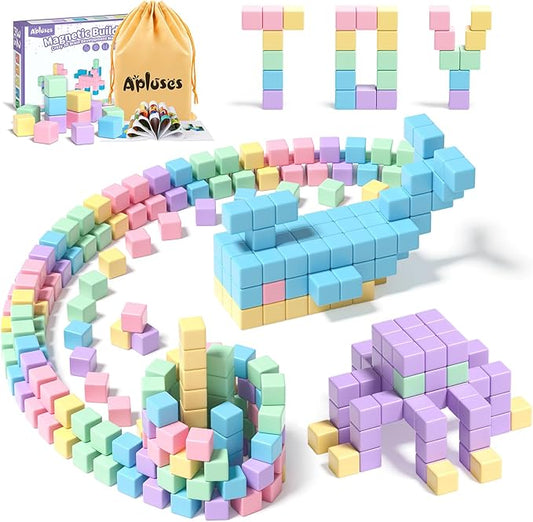 32pcs Magnetic Blocks Building Cubes for Toddlers, Classroom Must Haves Creative Learning Kids Gifts, Preschool Montessori Sensory Autism Magnet Toys for Boys and Girls Ages 3 4 5 6 nirvanaguru