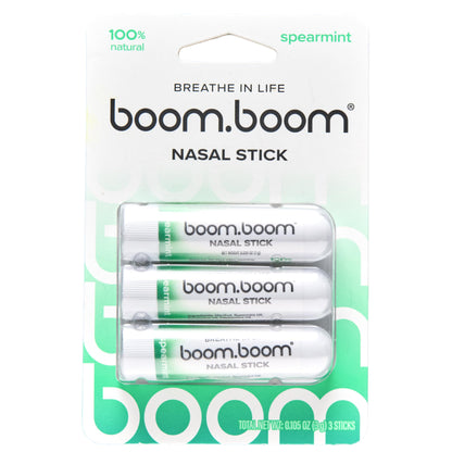 BoomBoom Nasal Stick | Vapor Flow Technology | Cool Refreshing Sensation | Natural Mood Boost | Simple Ingredients | Essential Oils + Menthol Inhaler (Mint, Wintermint, Tropical, Lavender) Nirvana Guru