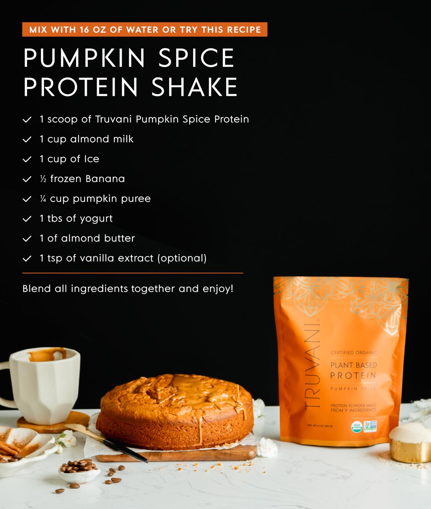 Truvani Vegan Protein Powder | Vanilla | 20g Organic Plant Based Protein | 18 Servings | Keto | Gluten & Dairy Free | Low Carb | No Added Sugar