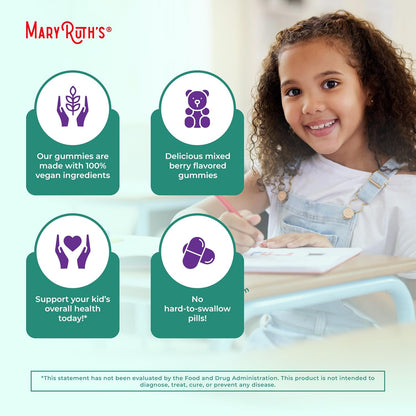 MaryRuth Organics Kids Immune Support Gummies | USDA Organic | Vitamin C, Zinc, and Elderberry Gummies for Kids| Immune Support for Ages 4+ | Vegan | Non-GMO | Gluten Free | 60 Count - Nirvana Guru