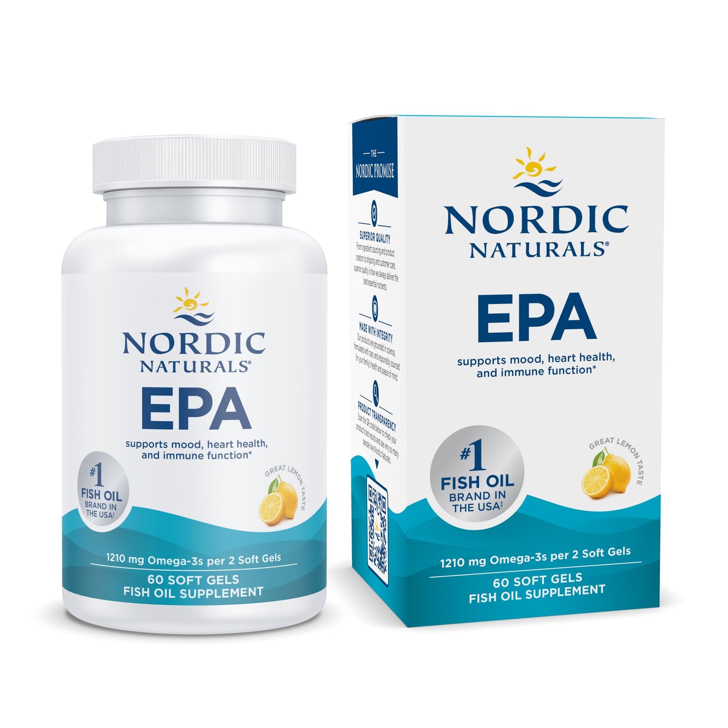 Nordic Naturals EPA Xtra, Lemon - 90 Soft Gels - 1640 mg Omega-3 - High-Intensity EPA Formula for Positive Mood, Heart Health & Healthy Immunity - Non-GMO - 45 Servings - Nirvana Guru