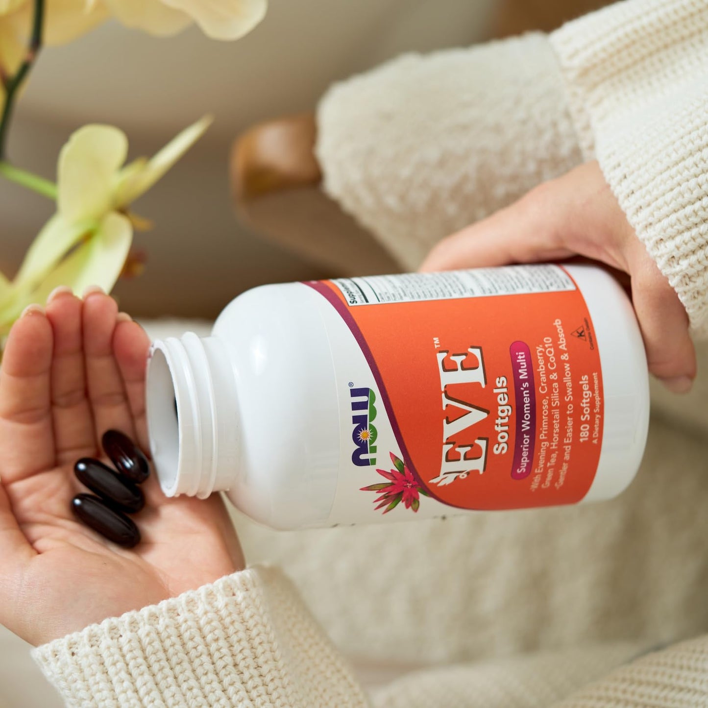 NOW Foods Supplements, Eve™ Women's Multivitamin with Evening Primrose, Cranberry, Green Tea, Horsetail Silica & CoQ10, 180 Softgels - Nirvana Guru
