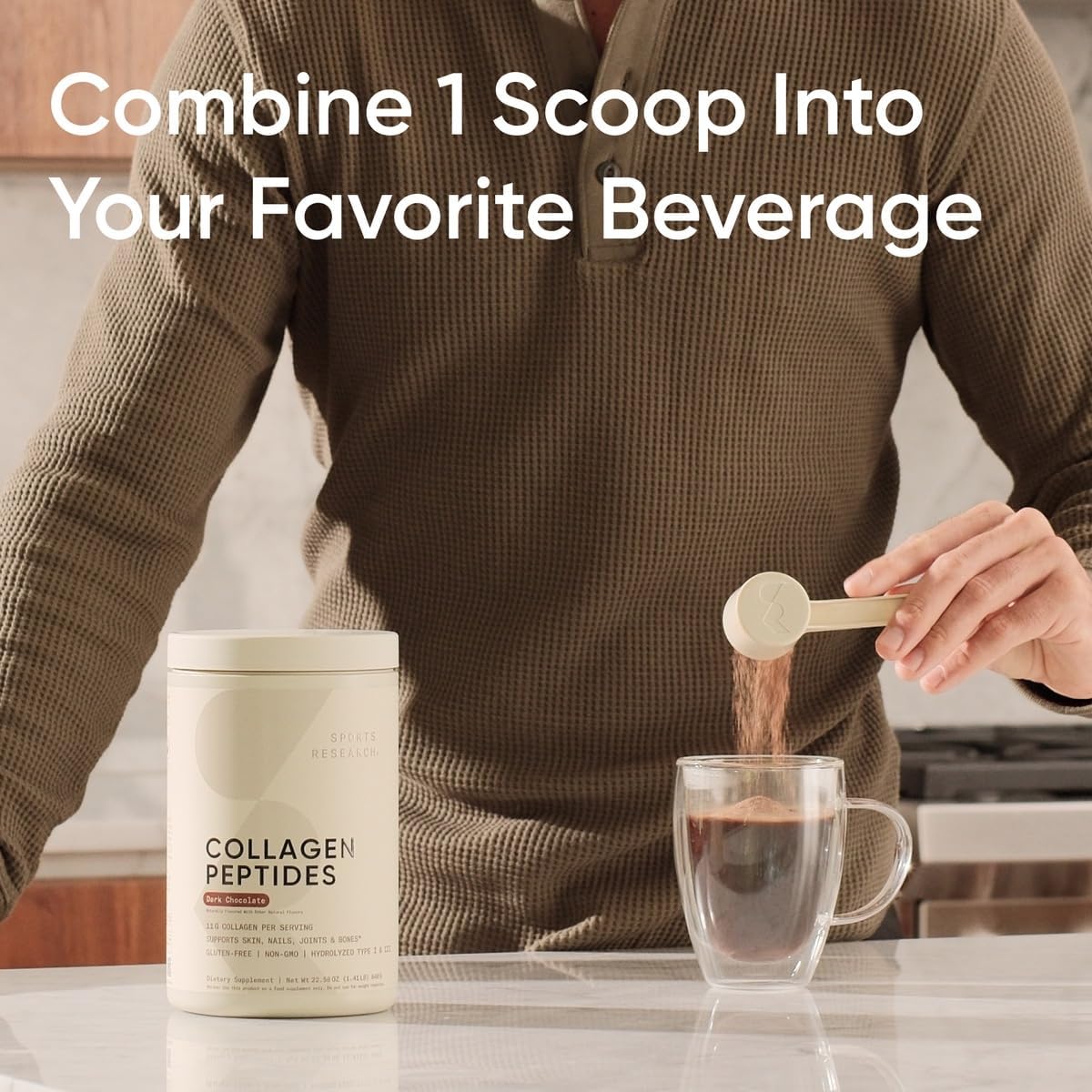 Sports Research Collagen Peptides Dark Chocolate - Nirvana Guru