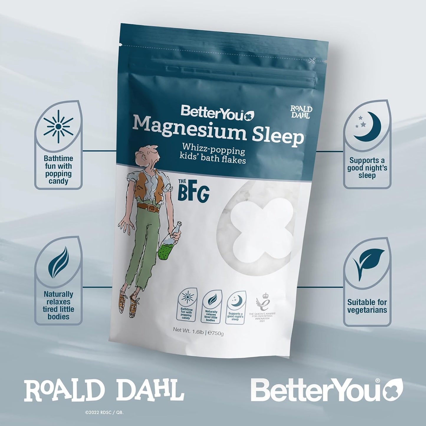 BetterYou Magnesium Sleep Kid’s Bath Flakes - Bath Salts With Popping Candy - Bath Soak With Natural Magnesium - Relaxing Lavender For Sleep - 1.6 lb - Nirvana Guru