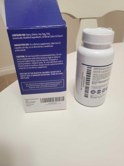 1 Body Thyroid Support Supplement with Iodine, B12, Zinc, Selenium, Ashwagandha, Non-GMO, Vegetarian, 30 Day Supply Nirvana Guru
