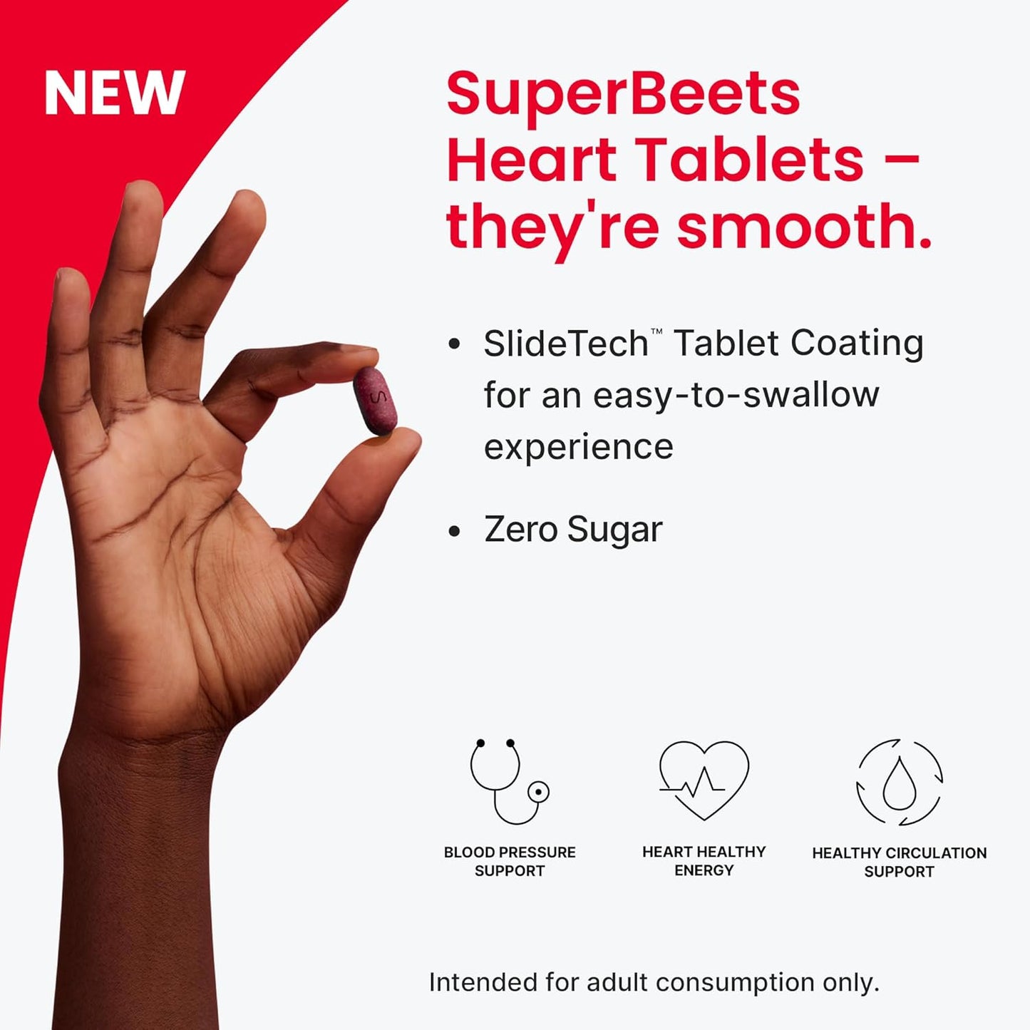 HumanN SuperBeets Heart Tablets Smooth Coat 500mg – Non-GMO Powder – Clinically Studied Antioxidants, 60 Count - Nirvana Guru
