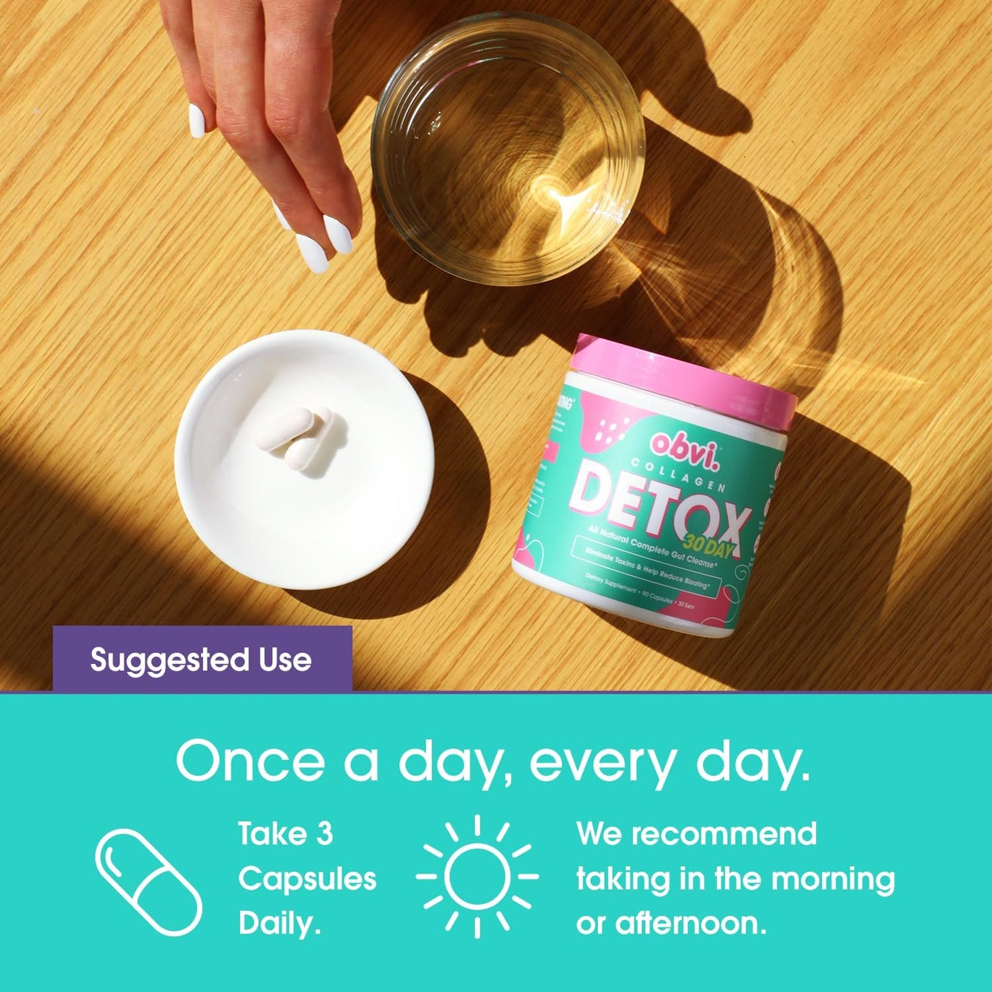 Obvi Detox Colon Cleanse Supplement | Promotes Digestive and Gut Health, Bloating Relief, Helps Remove Toxins | Immune Support with Milk Thistle, Psyllium Husk, Senna Leaf | 90 Capsules | 30 Servings - Nirvana Guru
