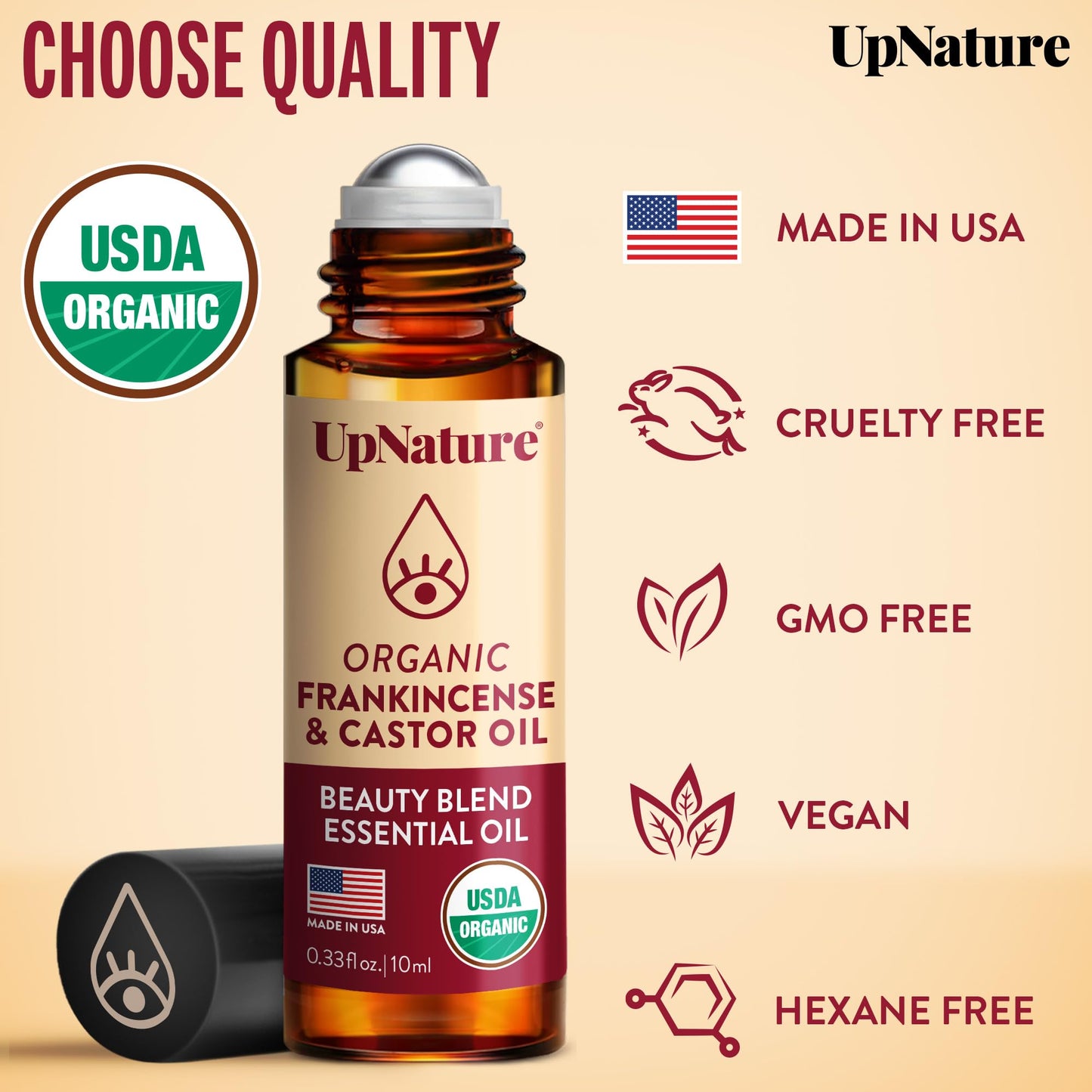 UpNature Lavender Essential Oil Pure Roll On - 100% Natural Lavender Oil for Skin