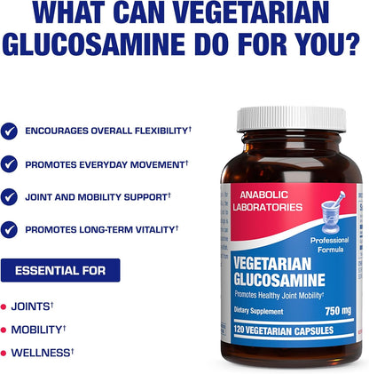 Vegan Glucosamine Joint Health Supplement - Soft Tissue Cartilage Tendon and Ligament Supplement for Enhanced Mobility Comfort & Flexibility - Non-GMO Shellfish Free & Made in The USA - 120 Servings Nirvana Guru