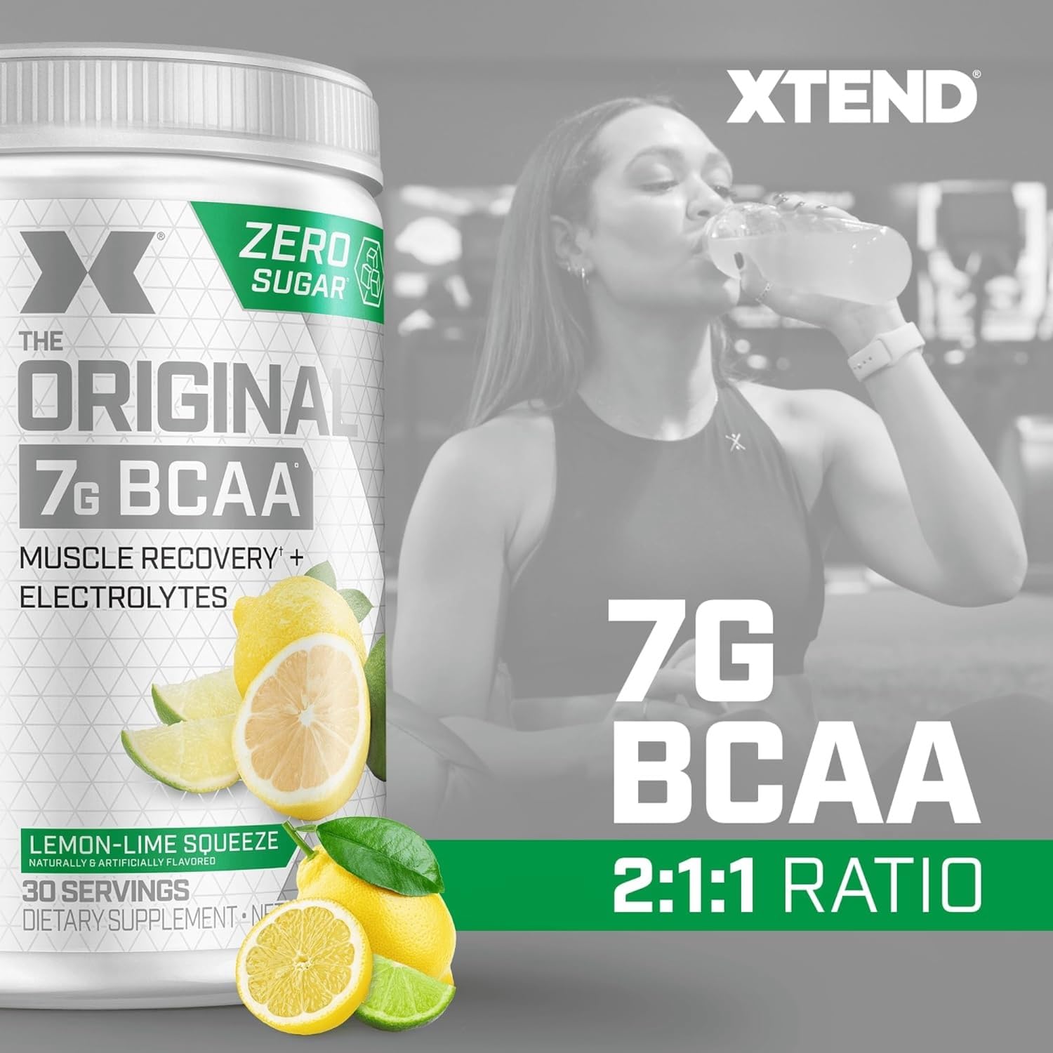 Original BCAA Powder Airheads Candy Flavor, 7g BCAA and 2.5g L-Glutamine, Sugar Free Post Workout Muscle Recovery Drink with Amino Acids for Men & Women, 30 Servings Nirvana Guru