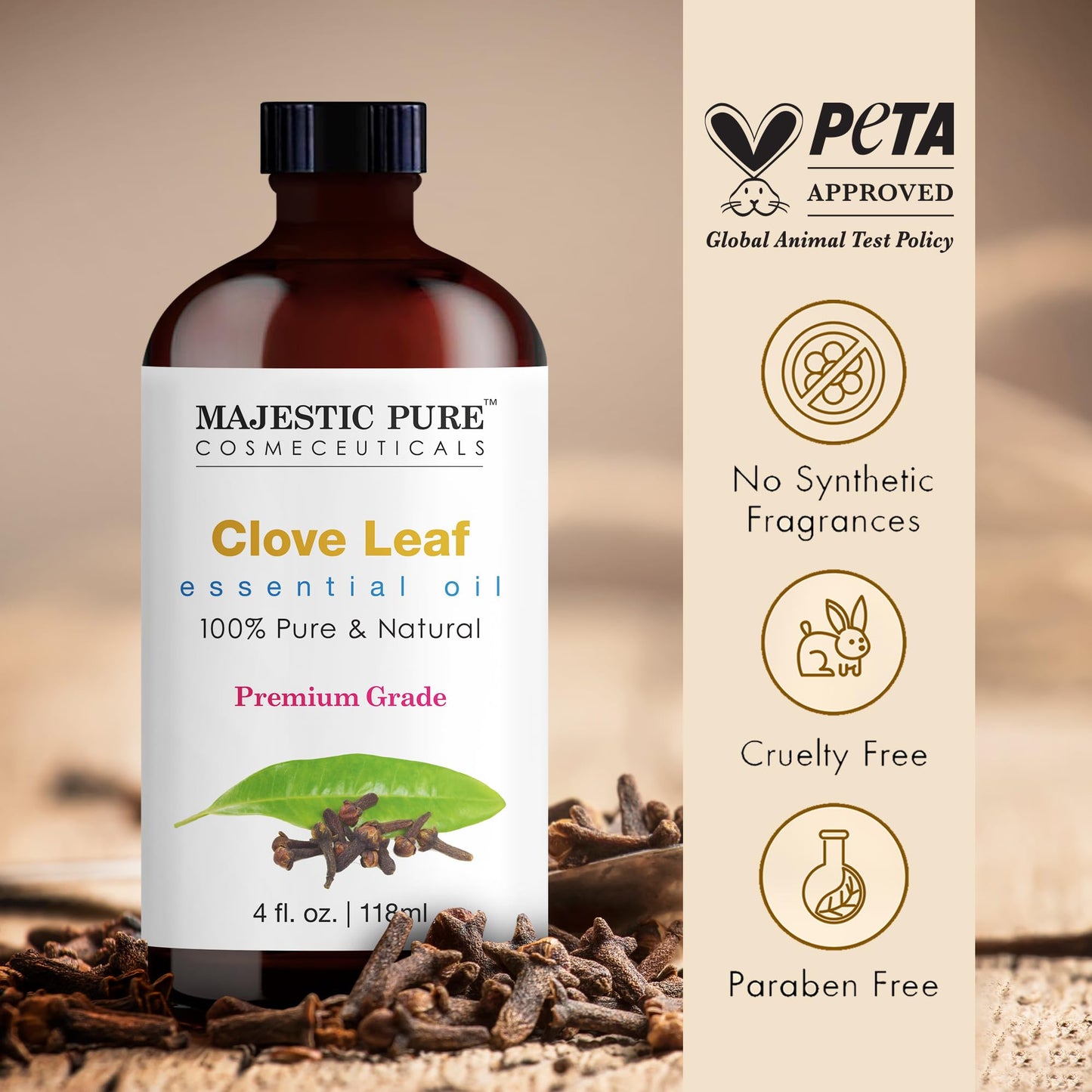 Majestic Pure Lavender Essential Oil with Glass Dropper | 100% Pure and Natural Lavender Oil | Premium Grade Essential Oils for Diffusers, Skin, Aromatherapy, Massage | 4 Fl Oz - Nirvana Guru