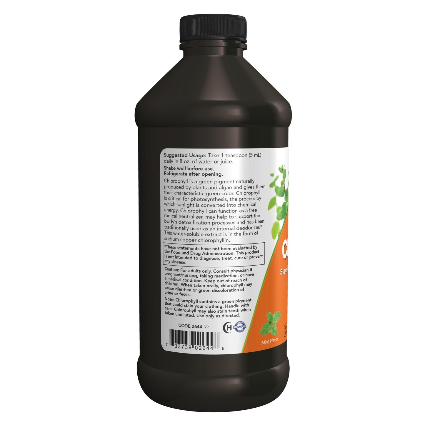 NOW Foods Supplements, Liquid Chlorophyll, Super Concentrated, Internal Deodorizer*,Boost Energy, Mint Flavor, 16-Ounce - Nirvana Guru