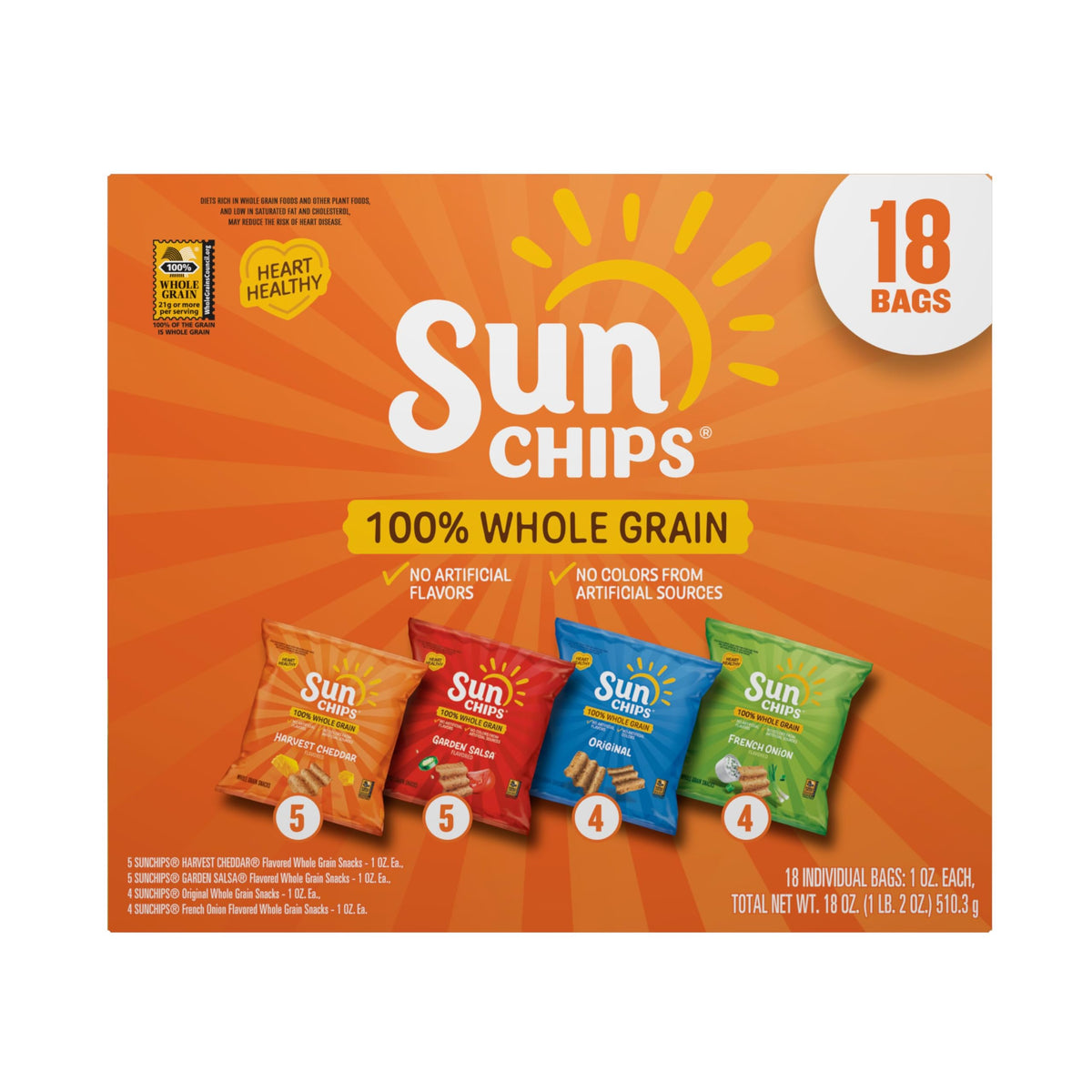 Sunchips Mix Variety Pack, 18 Count