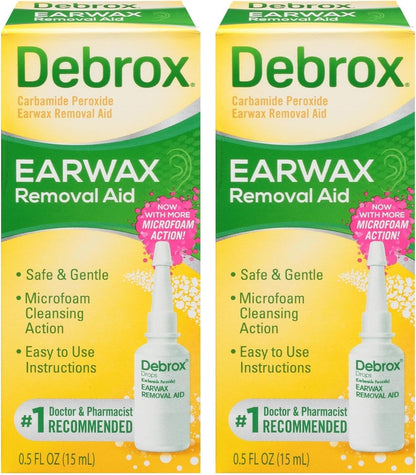 Debrox Ear Wax Removal Drops, Gentle Microfoam Ear Wax Remover, 0.5 Fl Oz