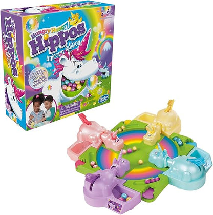 Hasbro Gaming Hungry Hippos Unicorn Edition Pre-School Board Game for Kids Ages 4 and Up; 2-4 Players (Amazon Exclusive) nirvanaguru