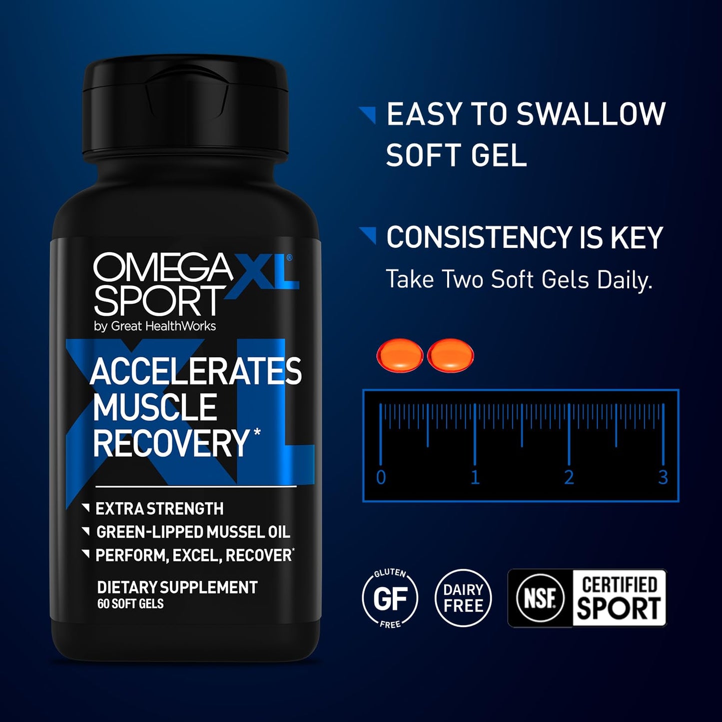 OmegaXL Joint Support Supplement - Natural Muscle Support, Green Lipped Mussel Oil, Soft Gel Pills, Drug-Free, 120 Count Nirvana Guru