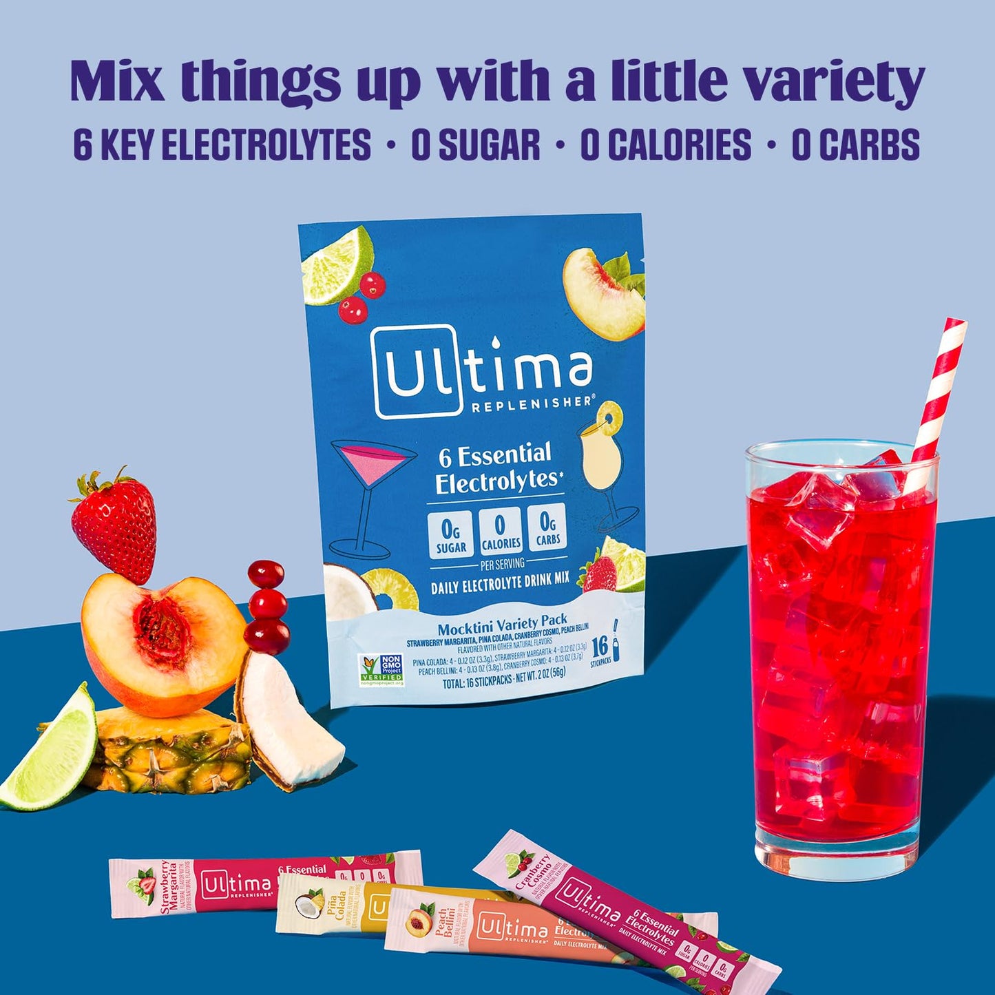 Ultima Replenisher Daily Electrolyte Powder Drink Mix – Sugar Free – Original Variety, 20 Stickpacks – Hydration Packets with 6 Electrolytes and Minerals – Keto Friendly, Vegan, Non-GMO - Nirvana Guru