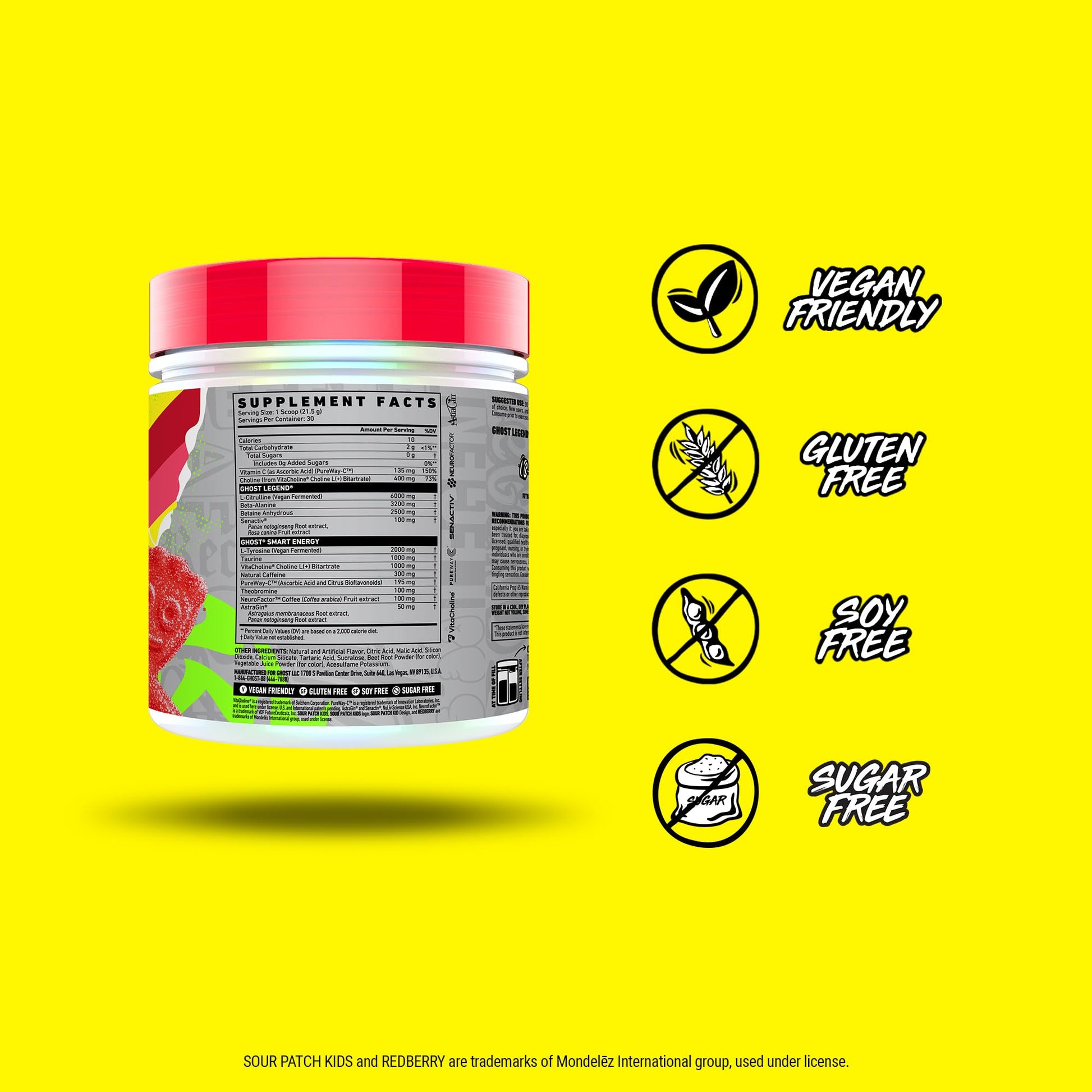 GHOST Legend Pre-Workout Powder, Blue Raspberry - 30 Servings – Pre-Workout for Men & Women with Choline, L-Citrulline, & Beta Alanine for Energy & Focus Nirvana Guru