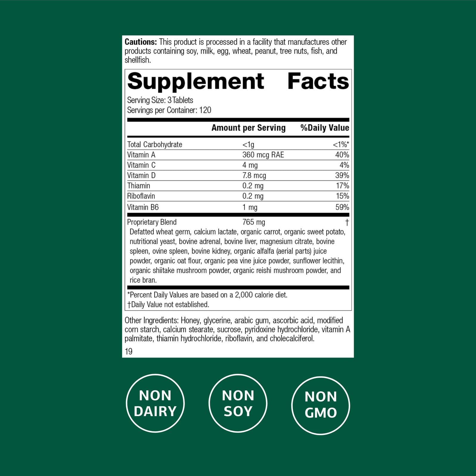 Standard Process Catalyn - Whole-Food Based Foundational Support for General Wellbeing with Vitamins D, C, A & B6, Thiamine, Riboflavin, Magnesium Citrate & More - 90 Tablets Nirvana Guru