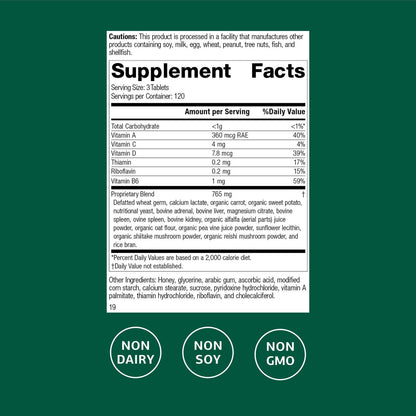 Standard Process Catalyn - Whole-Food Based Foundational Support for General Wellbeing with Vitamins D, C, A & B6, Thiamine, Riboflavin, Magnesium Citrate & More - 90 Tablets Nirvana Guru