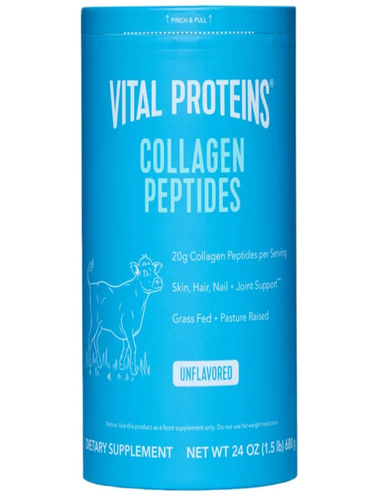 Vital Proteins Natural Whole Nutrition Collagen Peptides - Pasture Raised, Grass Fed, Paleo Friendly, Gluten Free, Single Ingredient - 24 Ounce - Nirvana Guru
