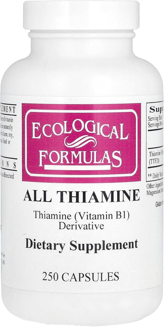 Ecological Formulas Allithiamine Vitamin B1 Capsule, 50 mg, 250 Count - Nirvana Guru