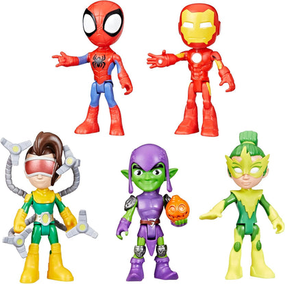 Spidey and his Amazing Friends Marvel, Friends & Foes Pack, 5 Action Figures, 4-Inch, Preschool Super Hero Toys for Kids Ages 3 and Up Nirvana Guru