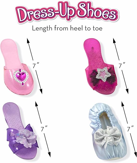 Melissa & Doug Dress-Up Shoes Set for Kids (4 Pairs) – Step In Style! High-Heeled Role Play Shoes – Pretend Play Costume Accessories for Toddlers & Preschool Ages 3+ nirvanaguru