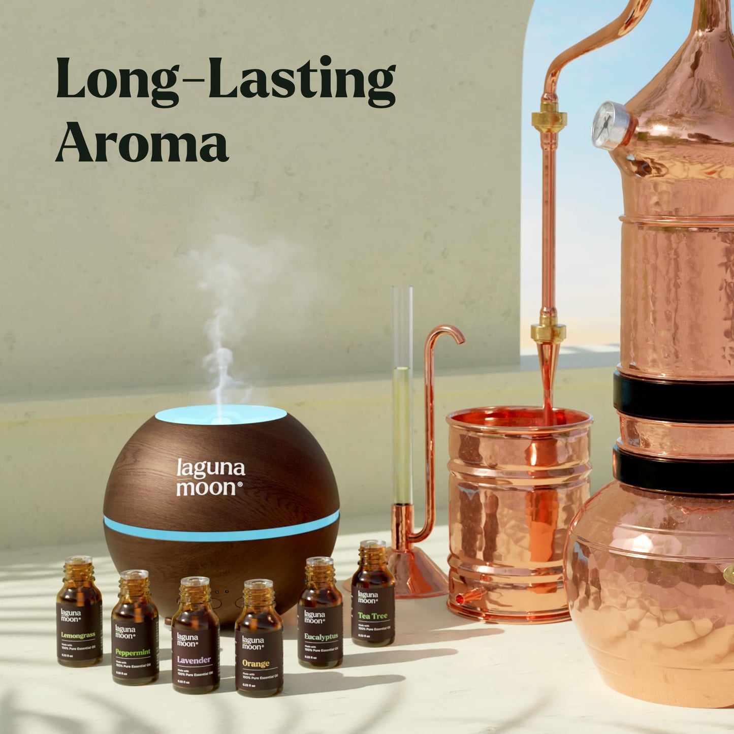 Lagunamoon Lavender Essential Oil - Pure Essential Oils for Diffusers, Humidifiers, Aromatherapy, Cars, Yoga, Home Essentials - Relaxing Fragrance Scents for Fresheners and Candle Making (150ml)