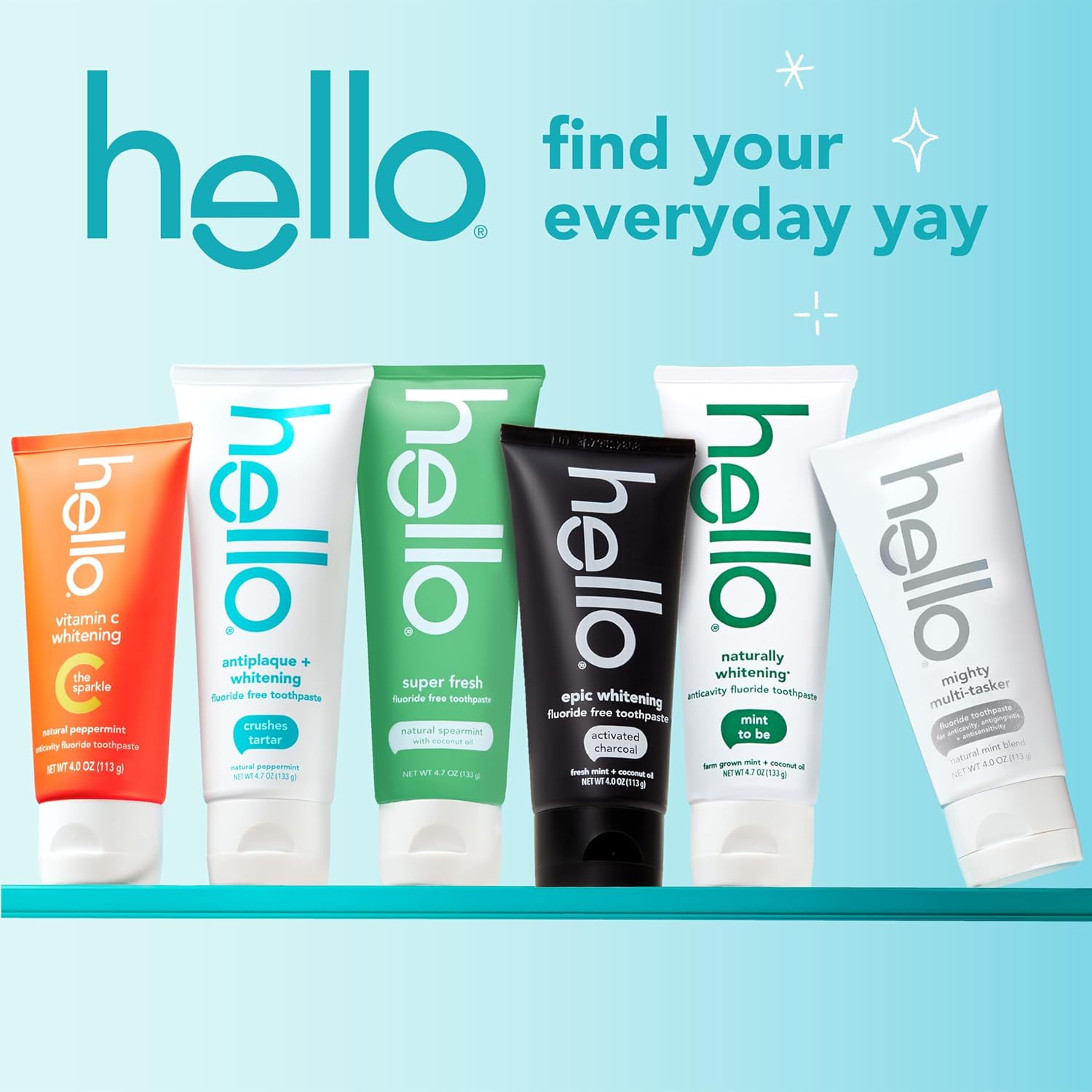hello Super Fresh Fluoride Free Toothpaste, Toothpaste for Bad Breath, Helps Remove Surface Stains, Natural Spearmint, 3 Pack, 4.7 Oz Tubes Nirvana Guru