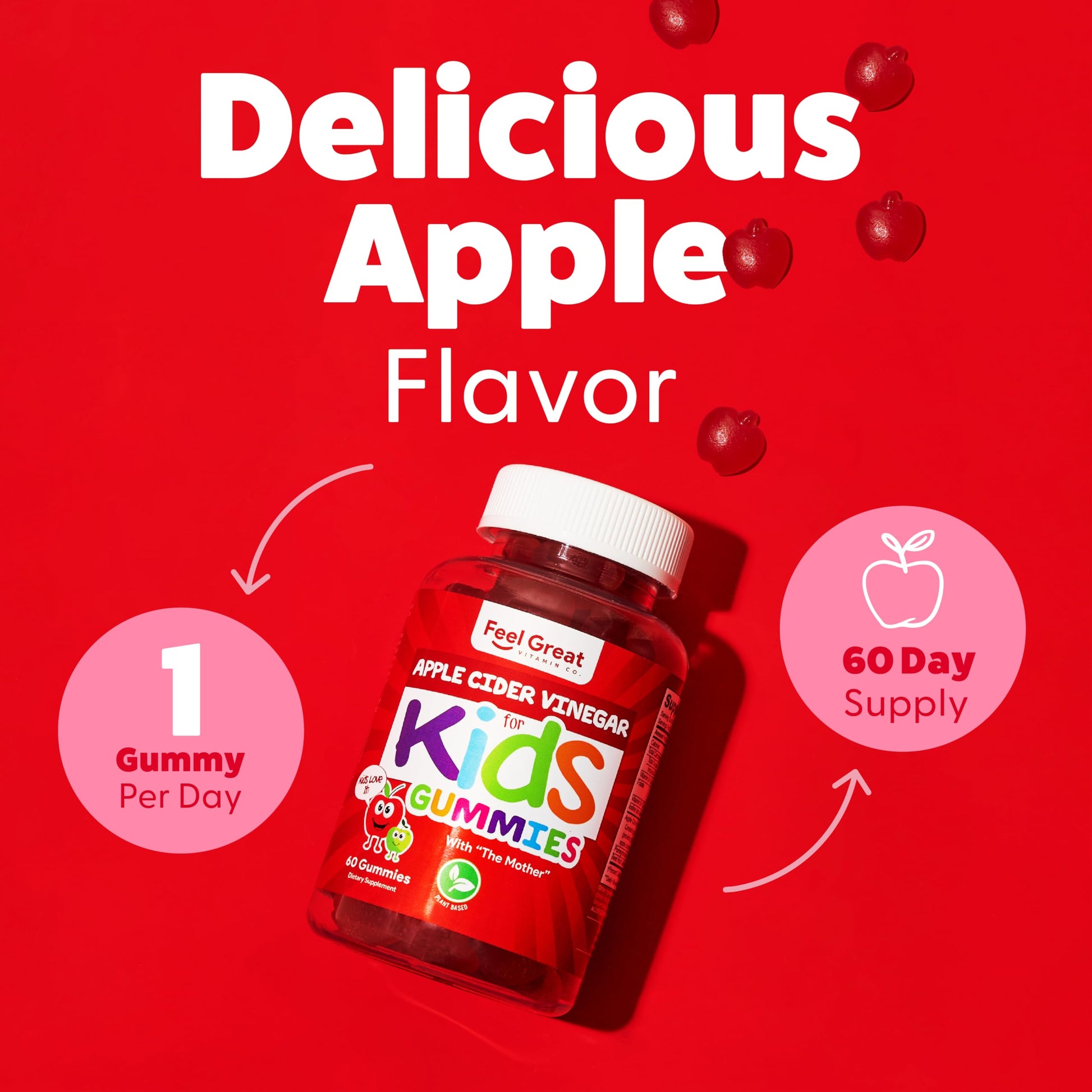 Feel Great Vitamin Co. Complete DHA Gummies for Kids | with Omega 3 6 9 + DHA, Vitamin C | Supports Healthy Brain Function, Vision & Heart Health | Gluten Free, Vegetarian | 60 Gummies Nirvana Guru