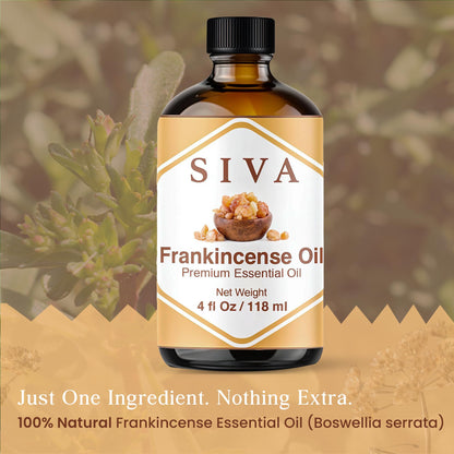 SIVA Lavender Essential Oil - 4 Fl Oz – Natural Lavender Oil - for Diffuser, Face, Skin Care, Aromatherapy, Hair Care, Scalp and Body Massage - with Dropper - Nirvana Guru