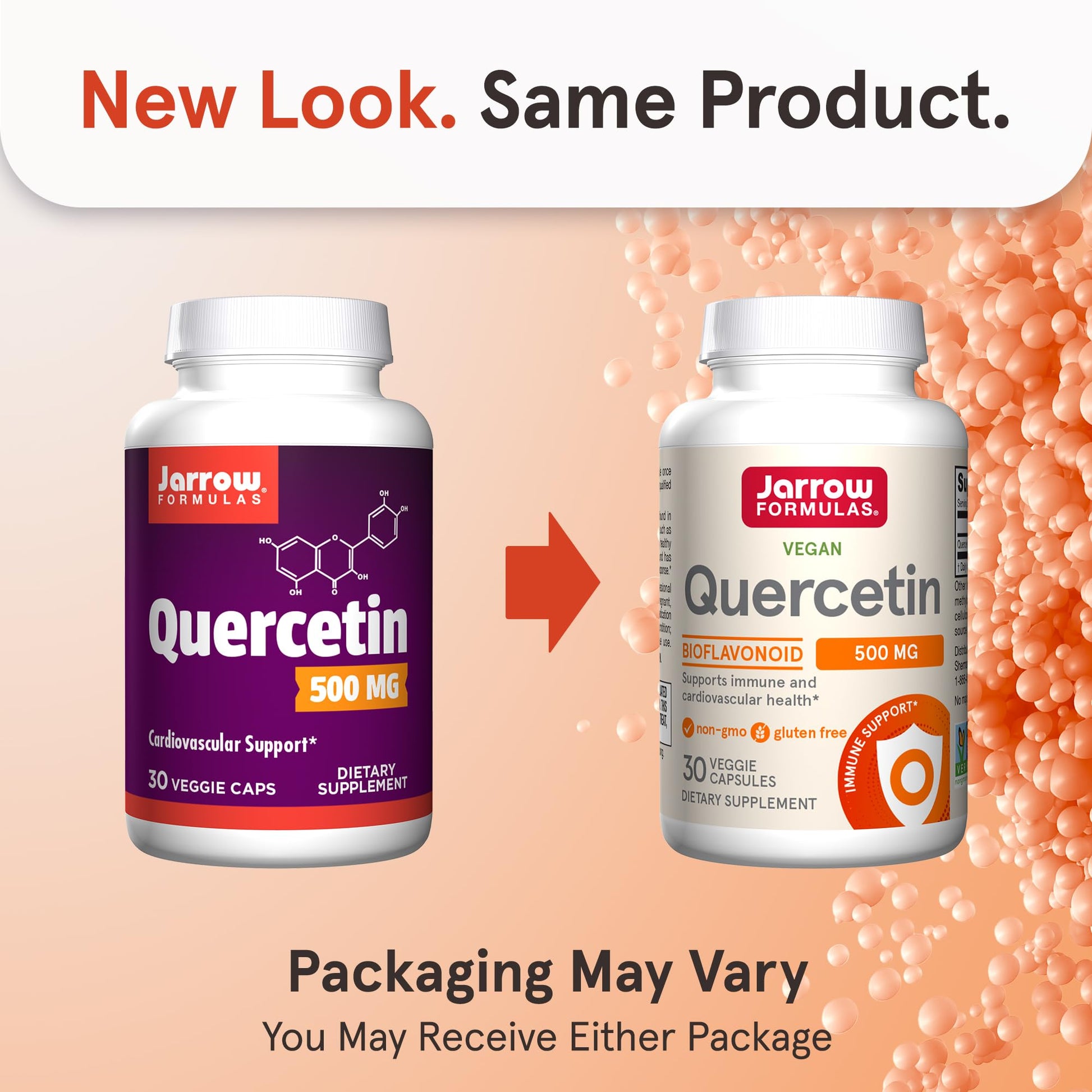 Jarrow Formulas Quercetin Supplements - 500 mg, Antioxidant Support for Cardiovascular and Immune Health, Supplement with 200 Veggie Capsules - Nirvana Guru