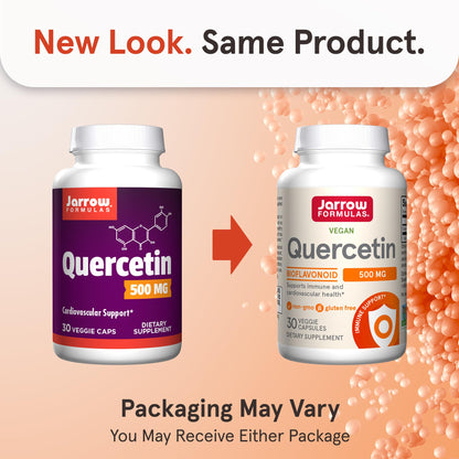 Jarrow Formulas Quercetin Supplements - 500 mg, Antioxidant Support for Cardiovascular and Immune Health, Supplement with 200 Veggie Capsules - Nirvana Guru