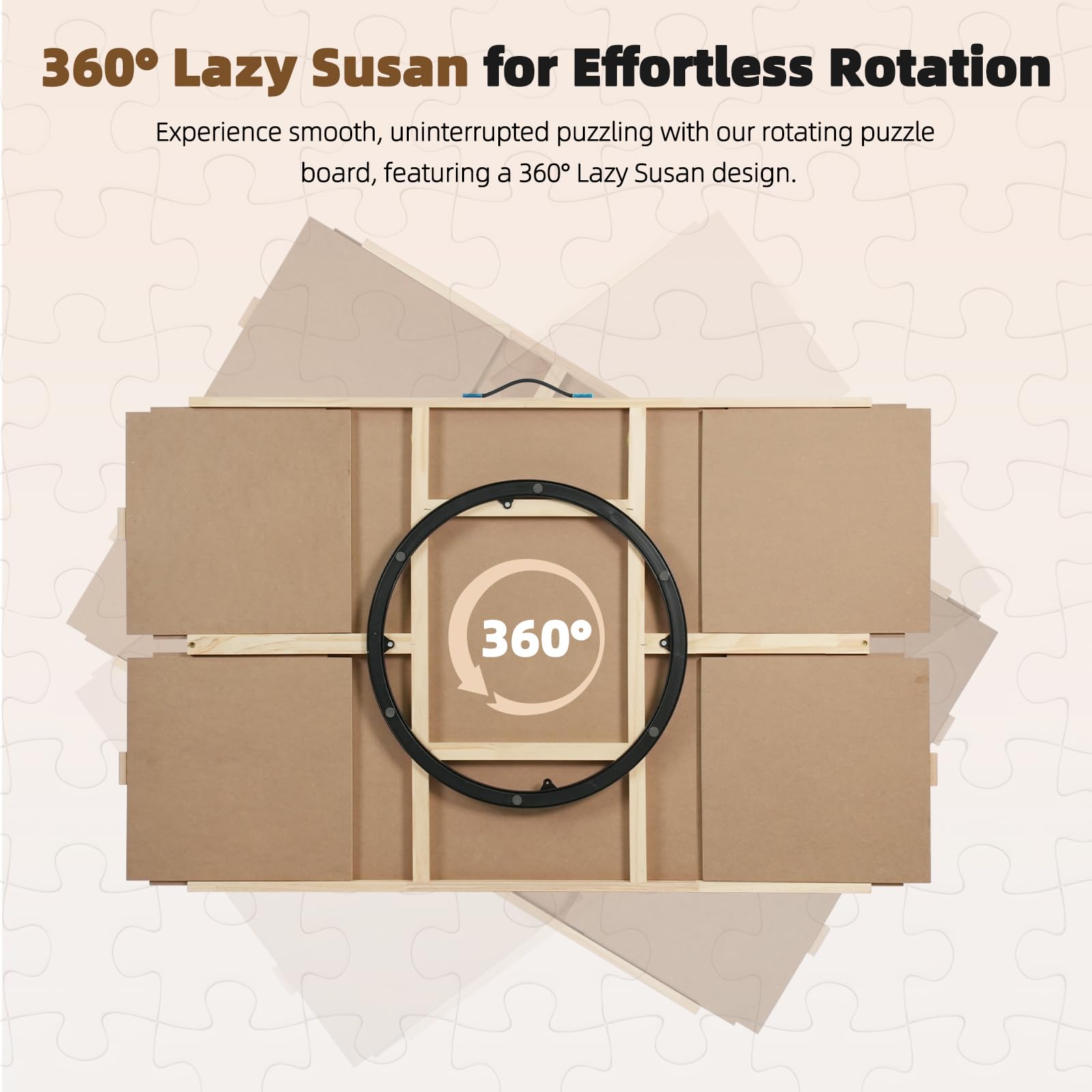 ALL4JIG 1500 Piece Rotating Puzzle Board with Drawers and Cover,25"x34"Portable Wooden Jigsaw Puzzle Table for Adults Portable,Lazy Susan Spinning Puzzle Boards Birthday Gift for mom Nirvana Guru