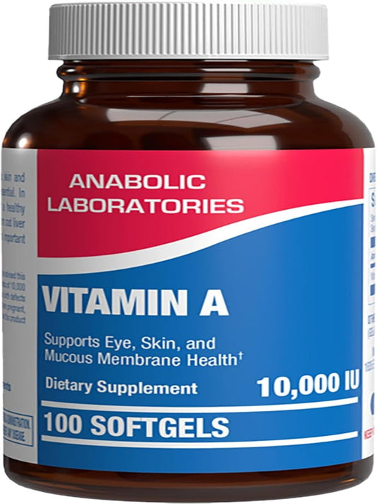 Vitamin A 10000 IU Softgels - Clinical Formula Vitamin A Supplement from Cod Liver Oil with Broad Spectrum Retinoids for Eye Care Vision Support & Reproductive Health - Made in The USA - 100 Servings Nirvana Guru