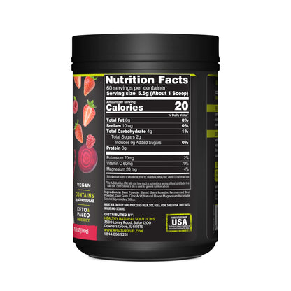 Nature Fuel Power Beets Powder, Delicious Mixed Berry, Concentrated Superfood Supplement, Supports Circulation, Natural Energy & Stamina, Non-GMO, 60 Servings (Packaging May Vary) Nirvana Guru