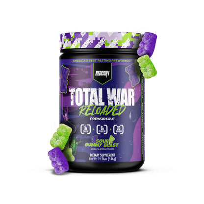 REDCON1 Total War Pre Workout Powder, Blue Lemonade - Beta Alanine + Citrulline Malate Keto Friendly Preworkout for Men & Women with 320mg of Caffeine - Fast Acting (30 Servings) Nirvana Guru
