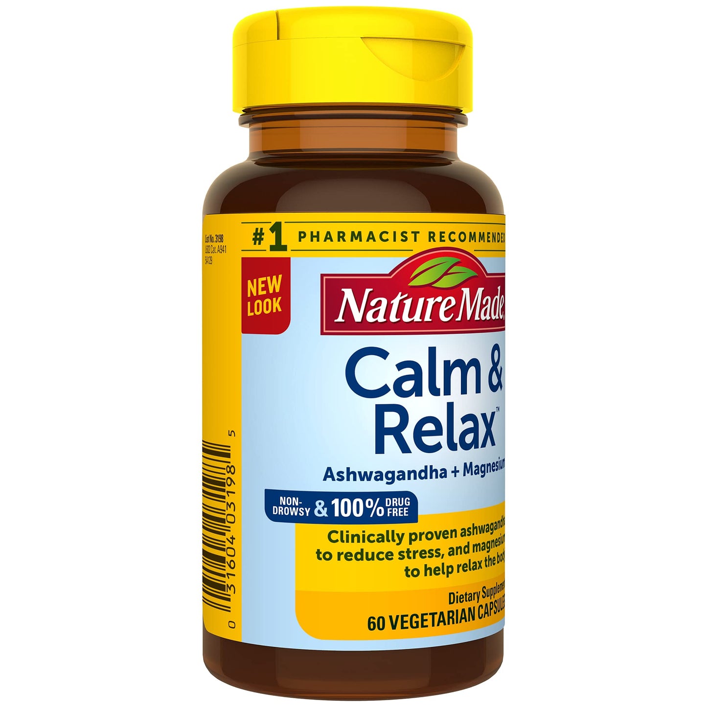 Nature Made Wellblends Calm & Relax, Ashwagandha 125mg, Magnesium 300 mg, 54 Vegetarian Capsules - Nirvana Guru