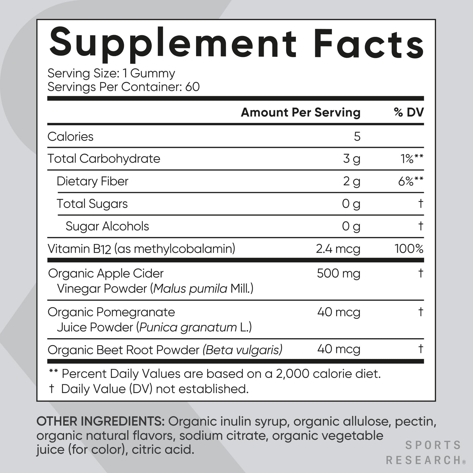 Sports Research Apple Cider Vinegar with Cayenne Pepper | Made from Organic Fermented Apple Cider - Non-GMO Project Verified & Vegan Certified (120 Veggie Capsules) - Nirvana Guru