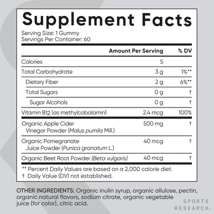 Sports Research Apple Cider Vinegar with Cayenne Pepper | Made from Organic Fermented Apple Cider - Non-GMO Project Verified & Vegan Certified (120 Veggie Capsules) - Nirvana Guru