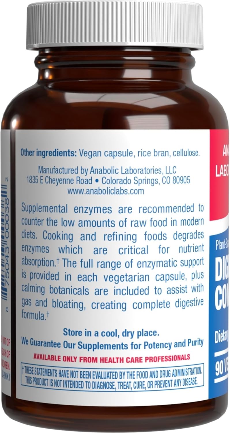 Plant Based Multi Digestive Enzymes Supplement - Clinically Formulated Digestion Supplement with Soothing Herbs and Enzymes for Women and Men for Protein Carb & Fat Digestive Complete (90ct) Nirvana Guru